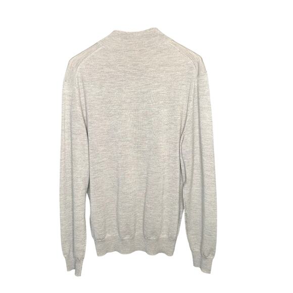 Jos A Bank Tan Merino Wool Quarter Zip Pullover XL - Picture 7 of 7